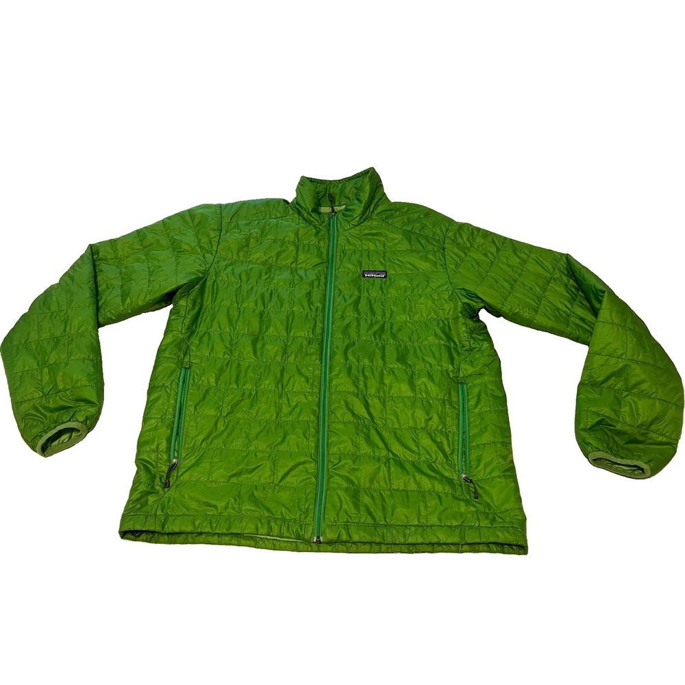 VTG Patagonia Men's Nano Puff Zip Up Peppergrass Green Large